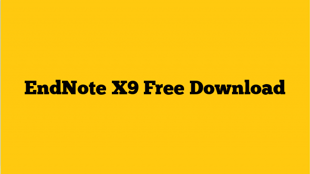endnote 9 free